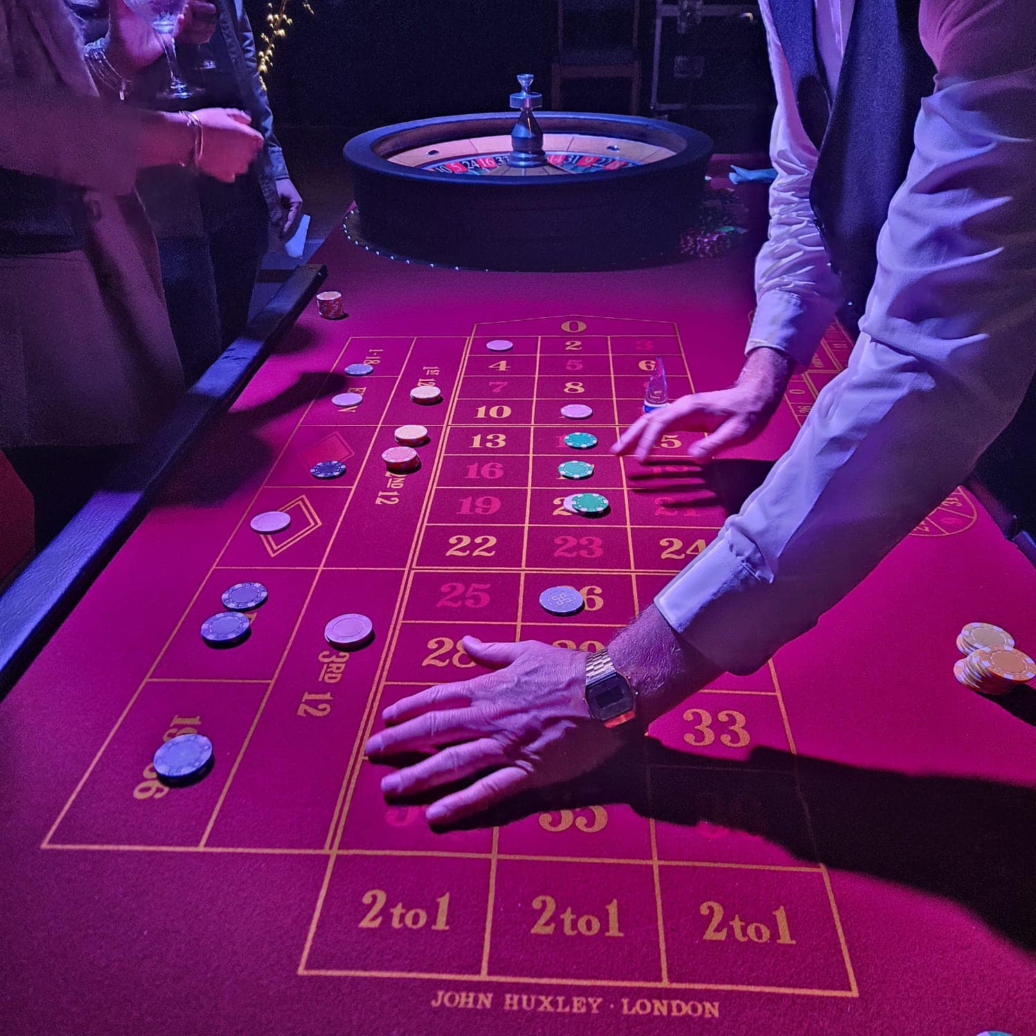 Casino tables at the RUFC fundraiser