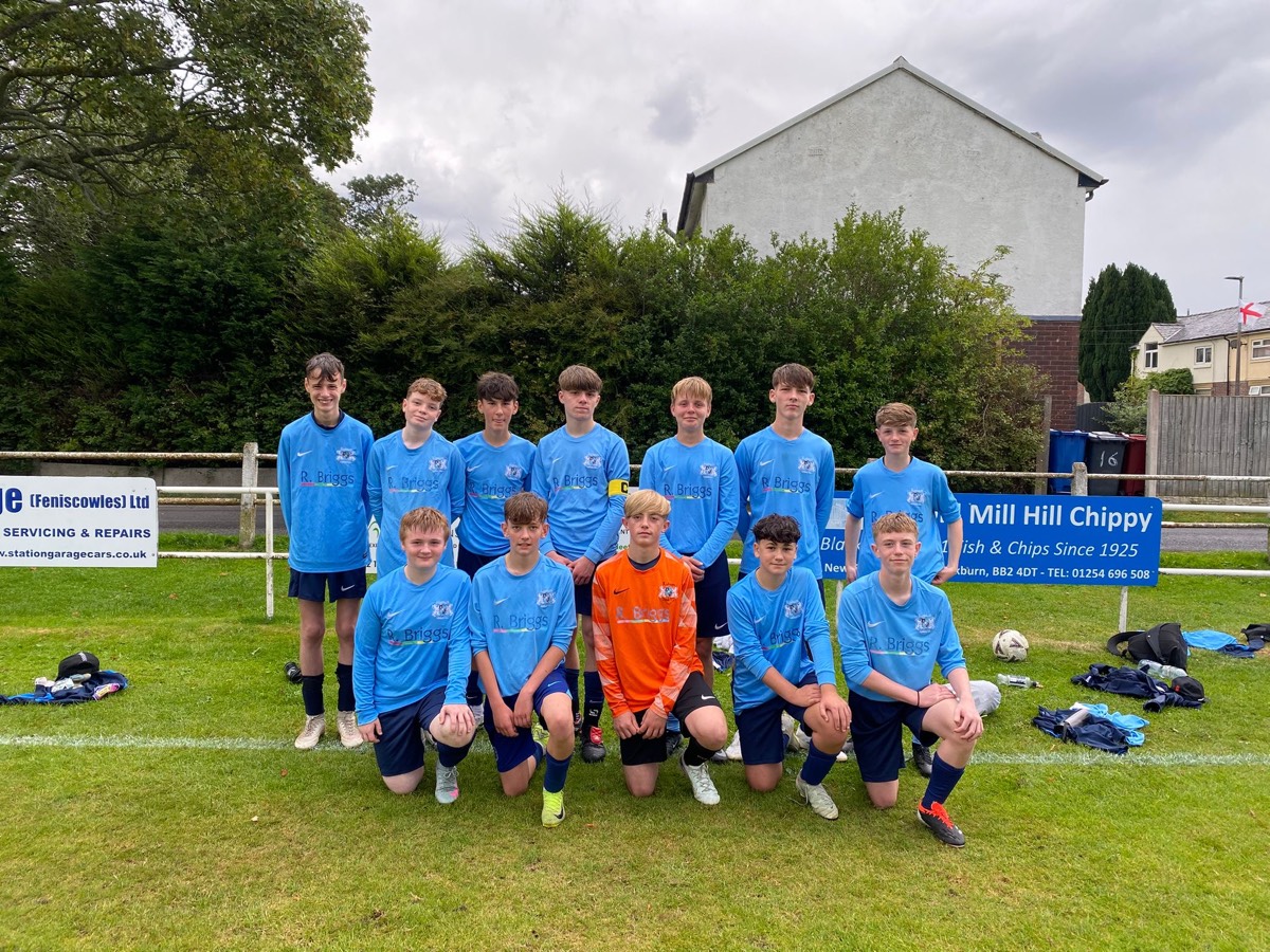 Rishton United team photo on the pitch