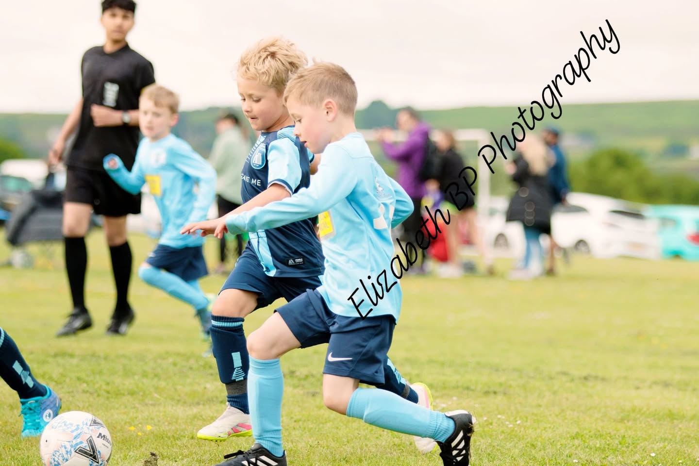Rishton United FC youth football players on the pitch